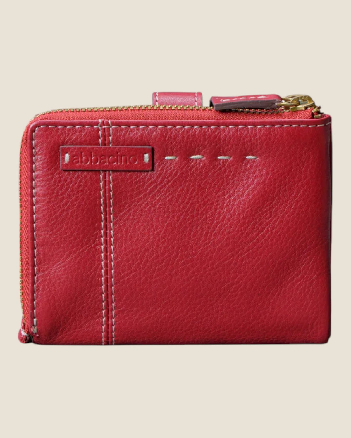 Piccolo portafoglio da donna in pelle Rosso