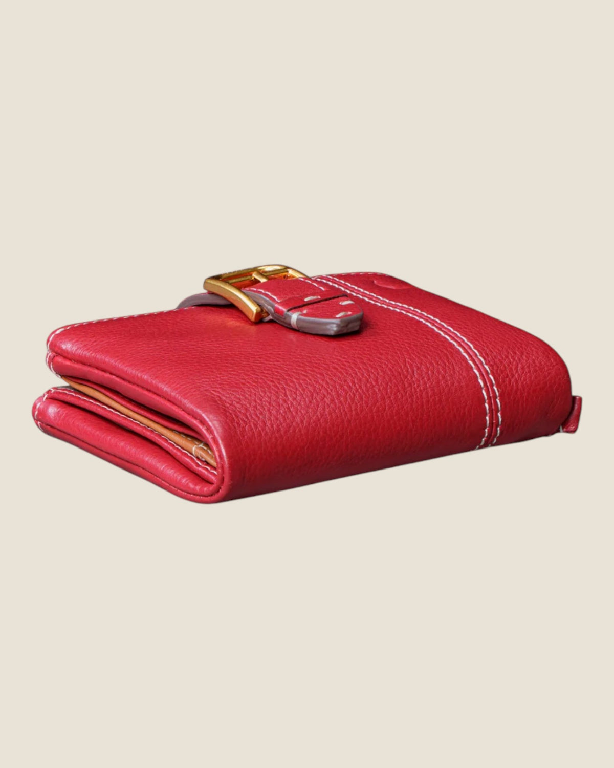 Piccolo portafoglio da donna in pelle Rosso