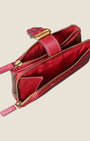 Piccolo portafoglio da donna in pelle Rosso