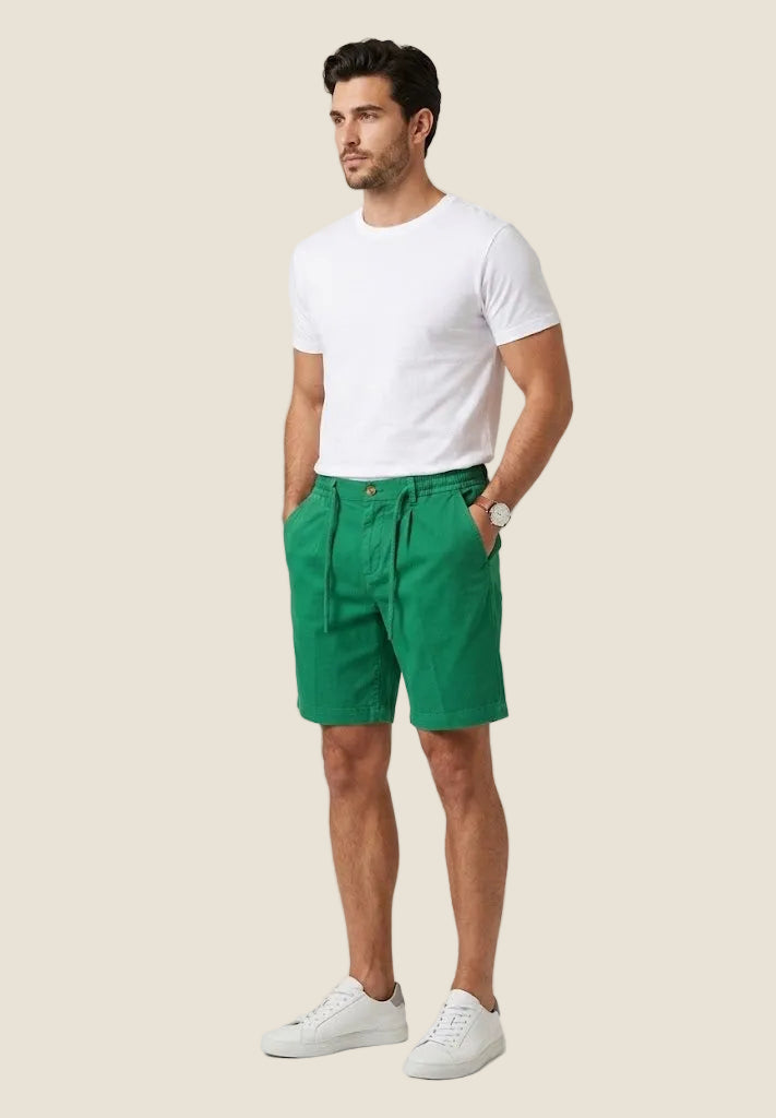Over/D - Bermuda Chino Elasticizzato con Coulisse Interna