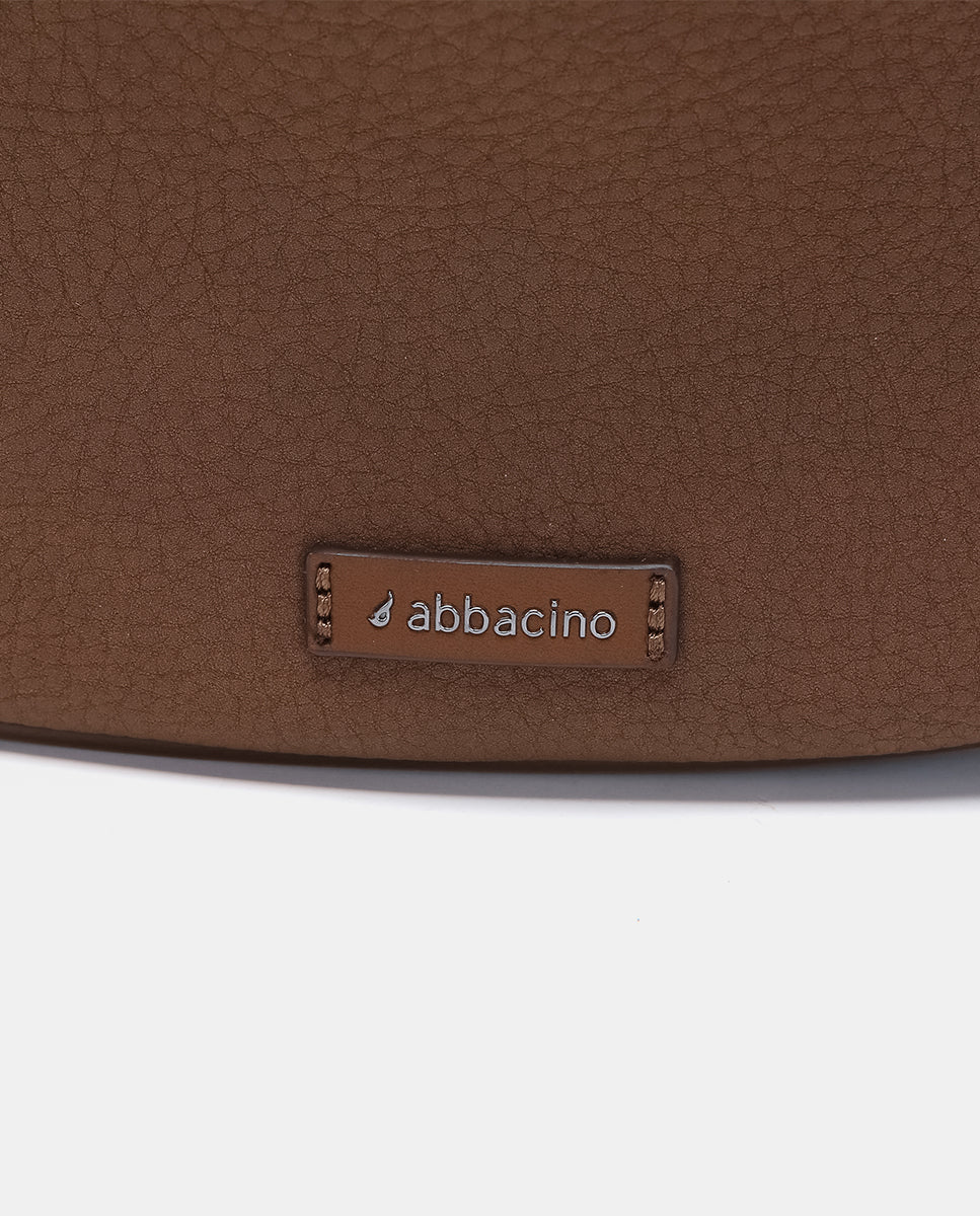 Abbacino - Borsa a tracolla in materiale riciclato marrone
