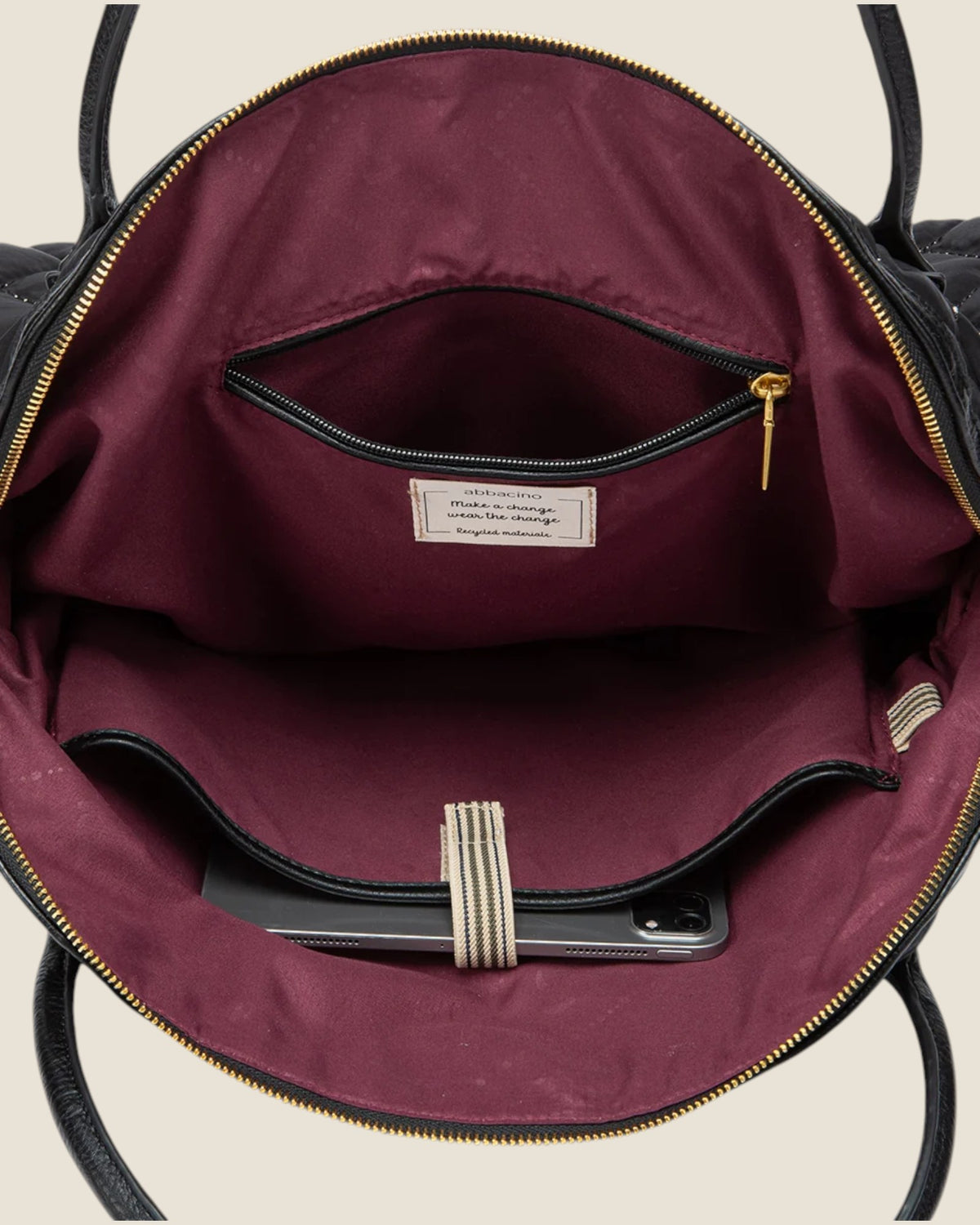 Borsa a mano imbottita Nero