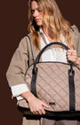 Borsa a mano imbottita Taupe