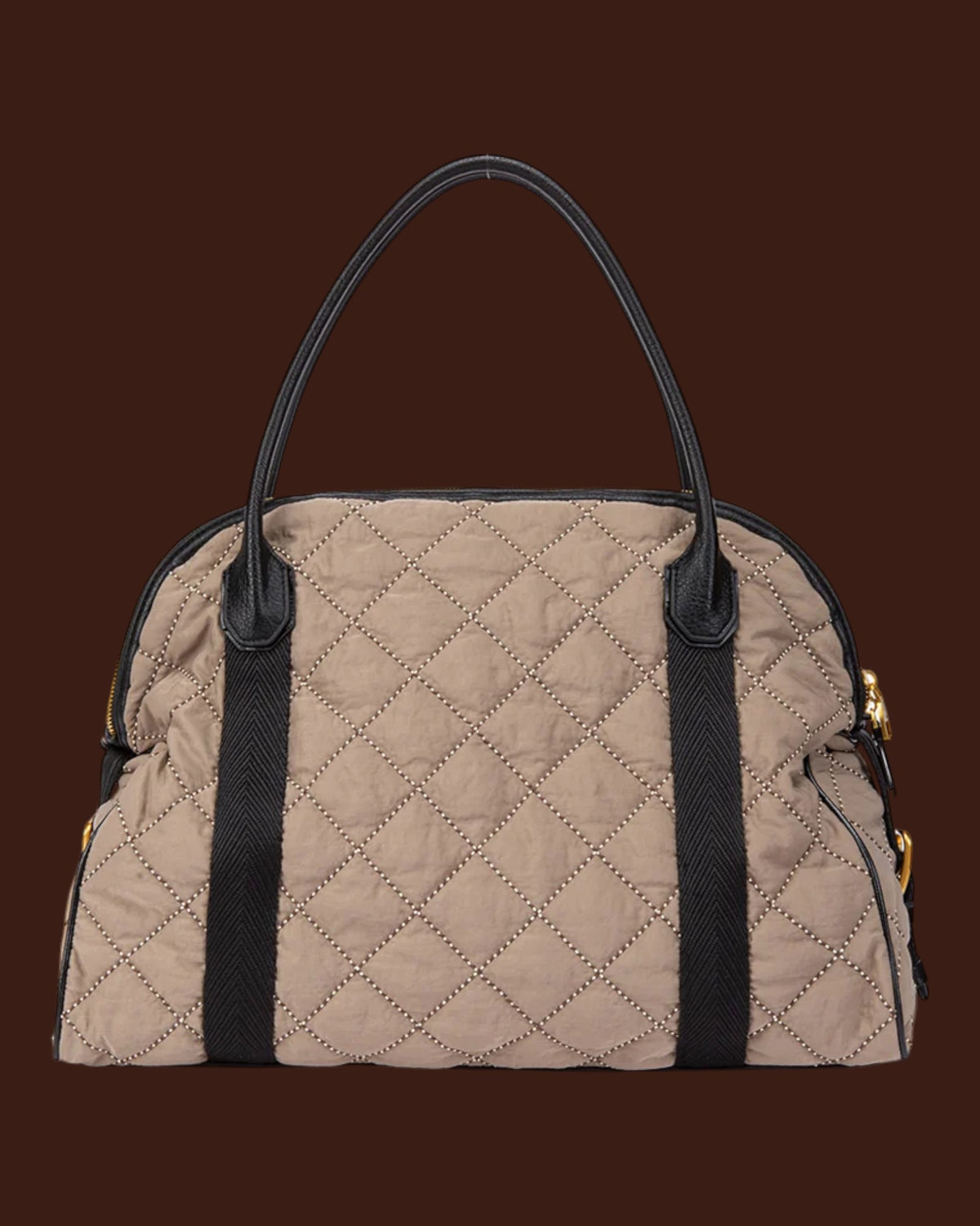 Borsa a mano imbottita Taupe