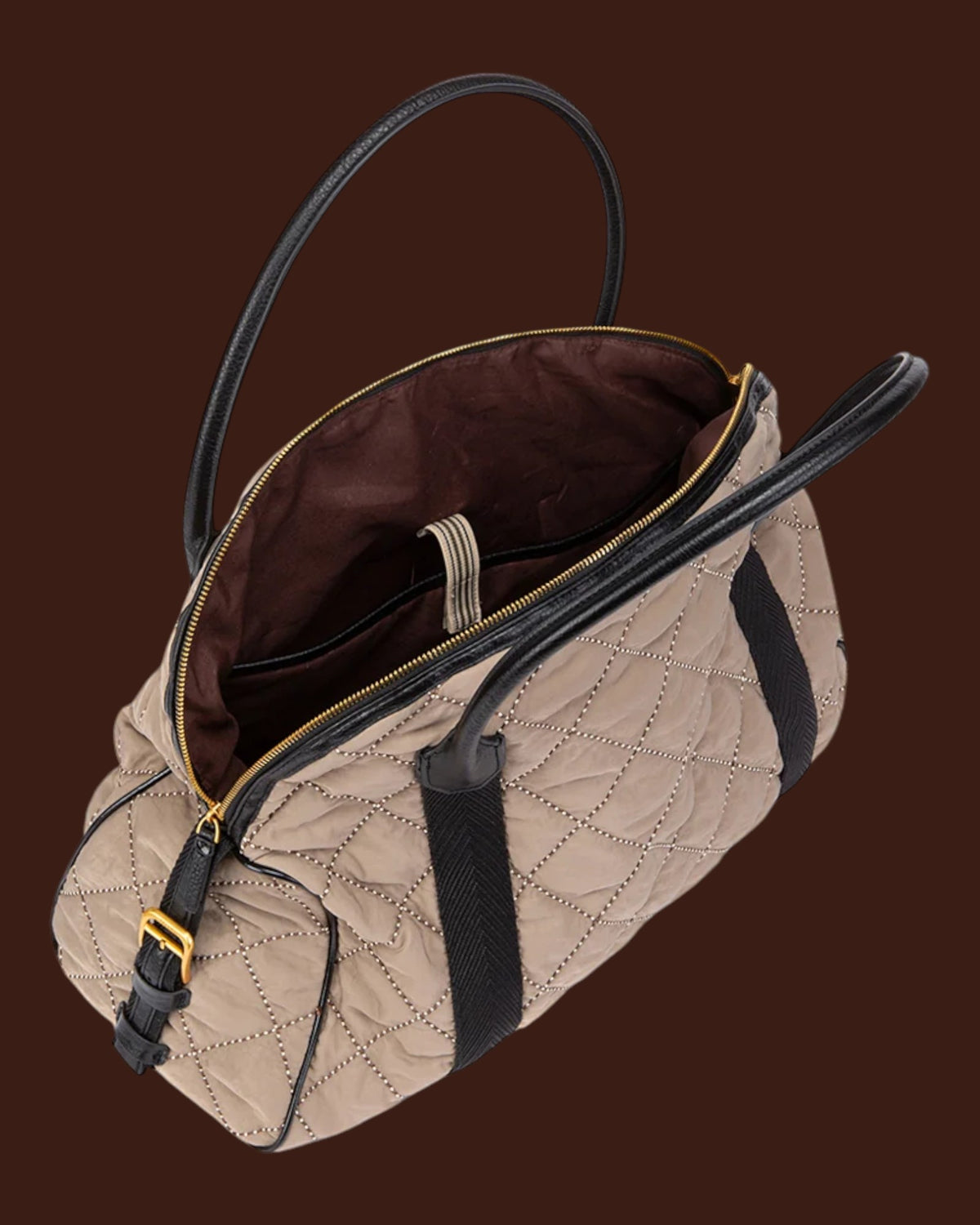 Borsa a mano imbottita Taupe