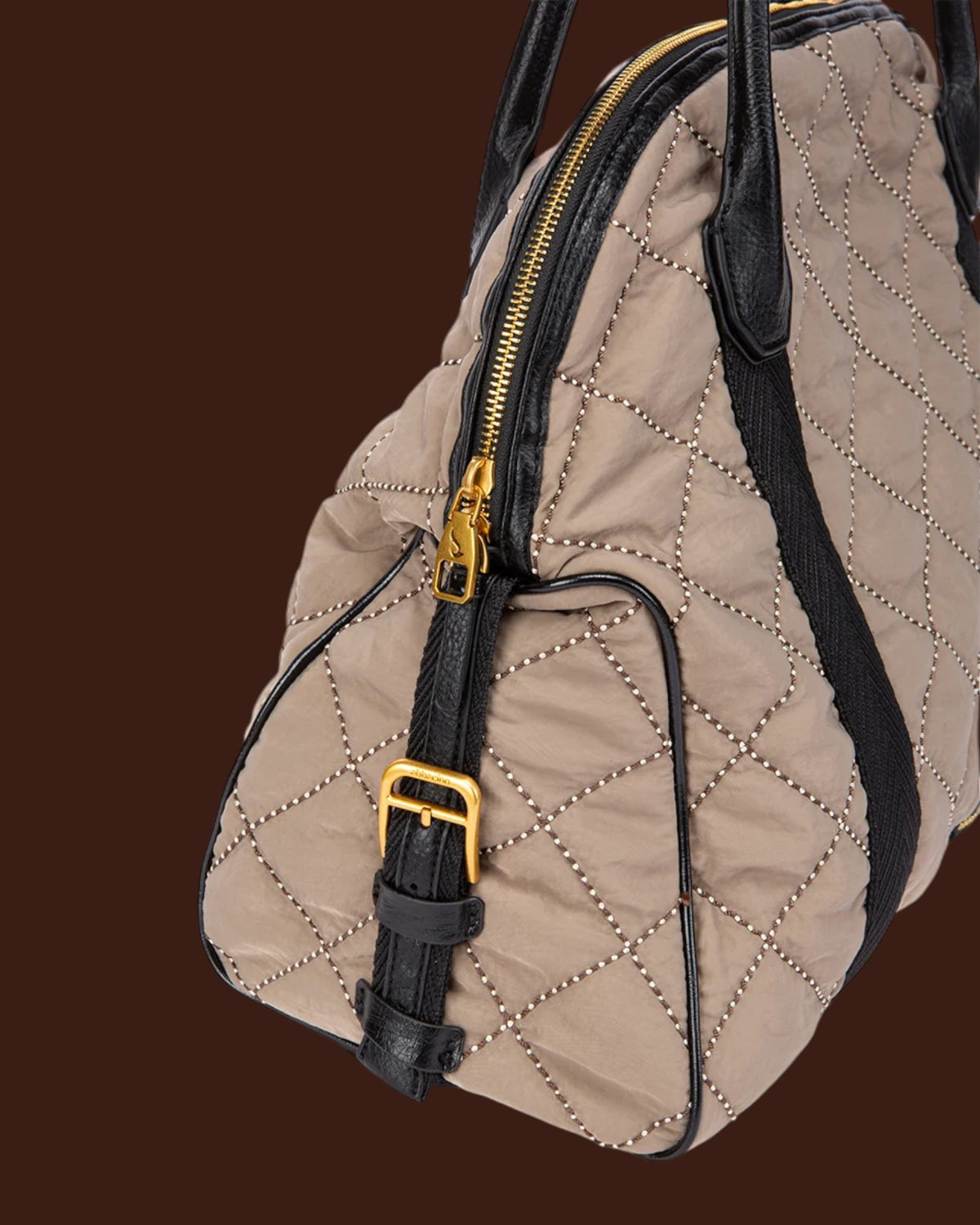 Borsa a mano imbottita Taupe
