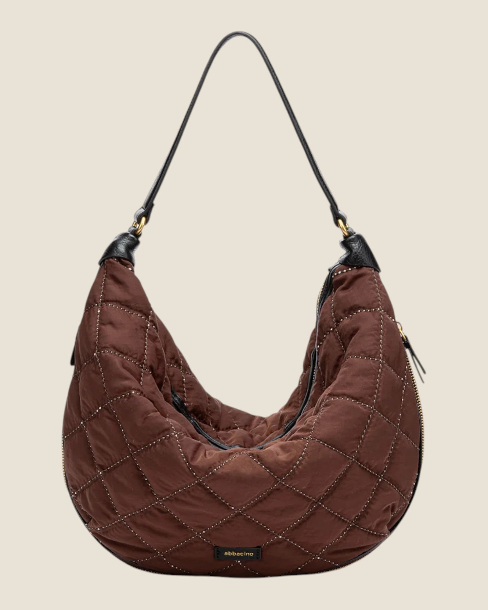 Borsa a spalla imbottita Marrone