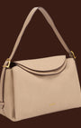 Borsa a spalla in materiali riciclati Beige