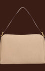 Borsa a spalla in materiali riciclati Beige