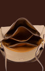 Borsa a spalla in materiali riciclati Beige