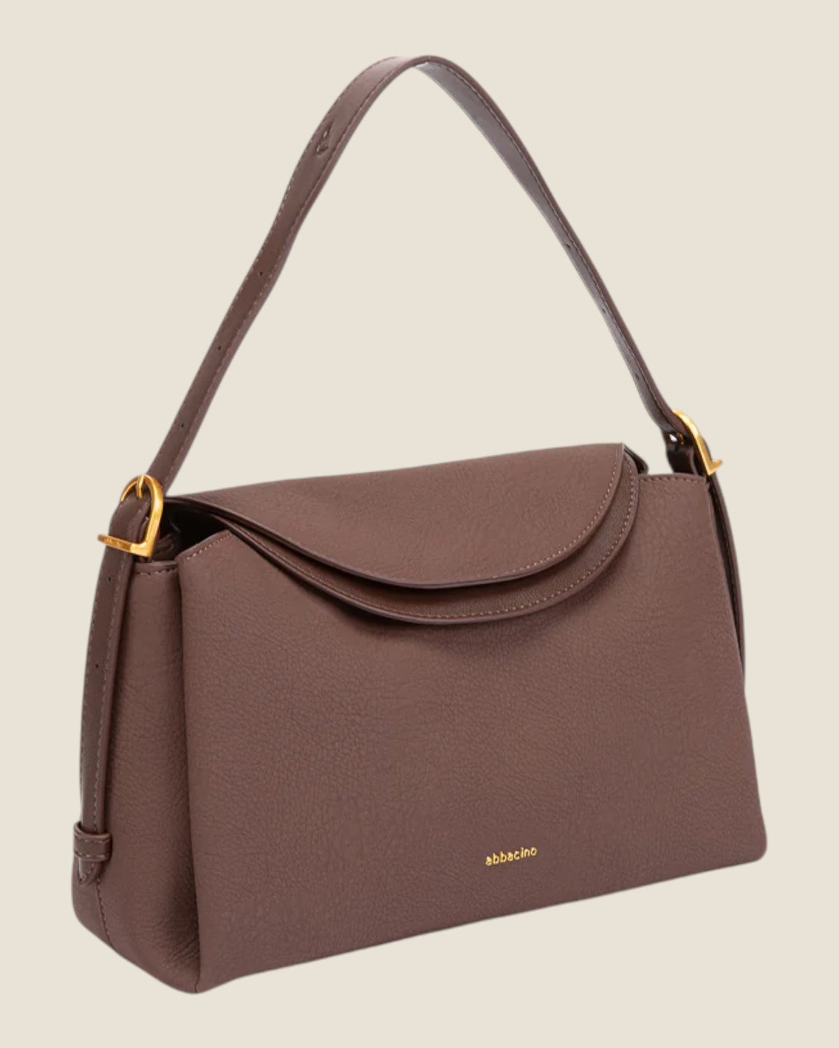 Borsa a spalla in materiali riciclati Marrone