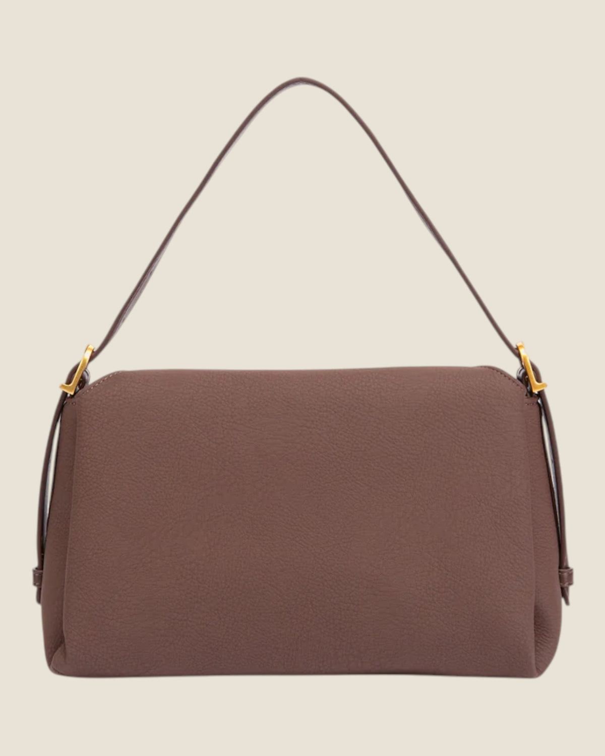 Borsa a spalla in materiali riciclati Marrone