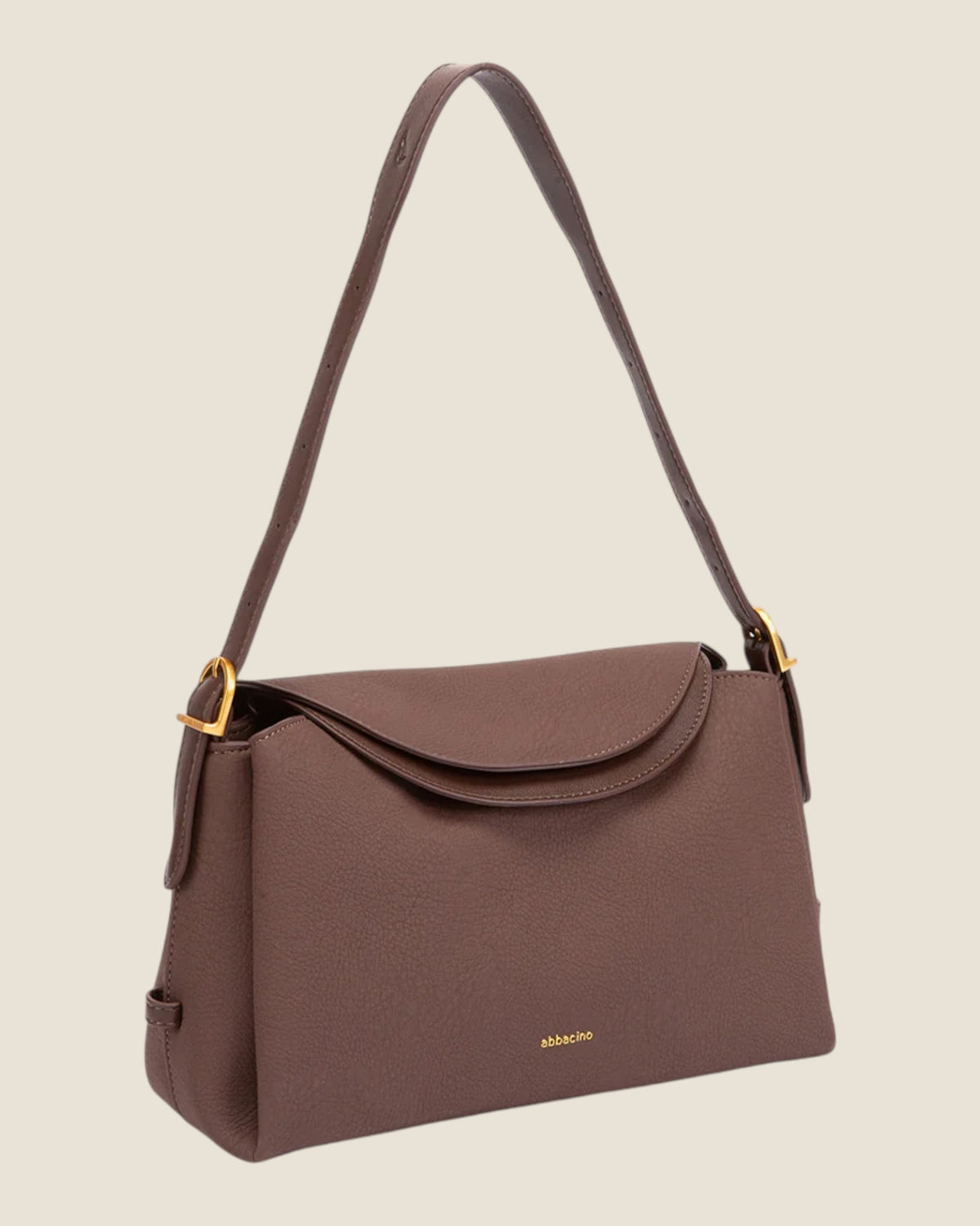 Borsa a spalla in materiali riciclati Marrone