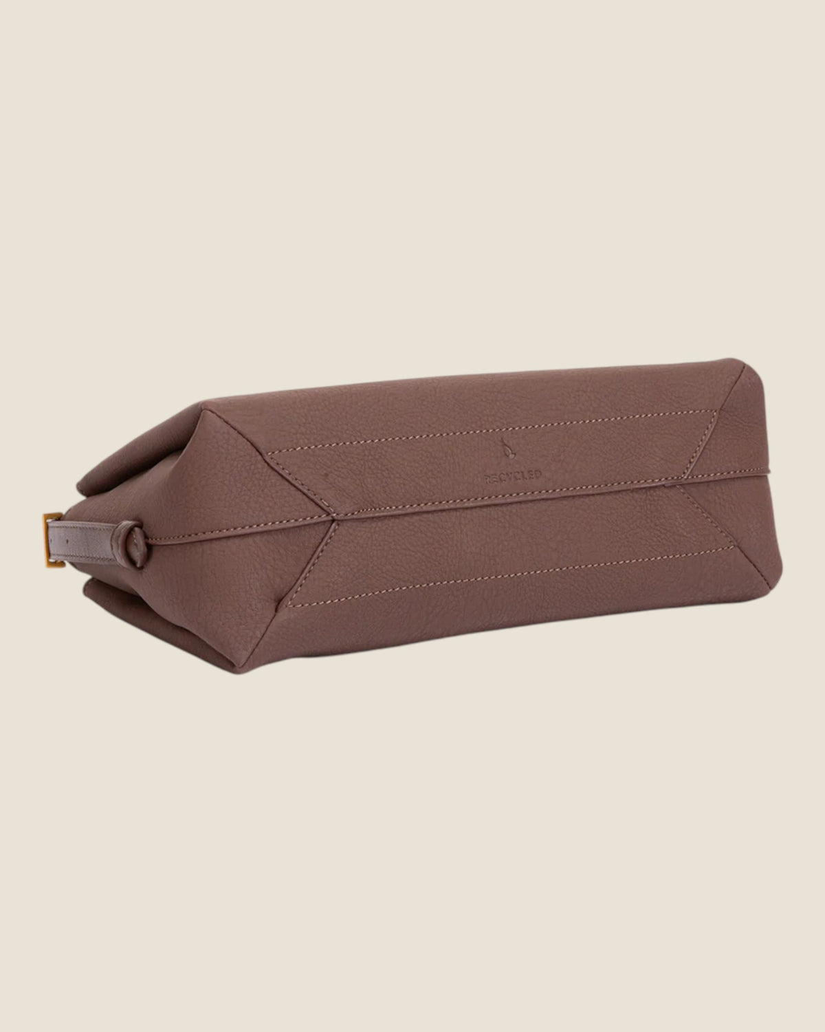 Borsa a spalla in materiali riciclati Marrone