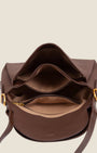 Borsa a spalla in materiali riciclati Marrone
