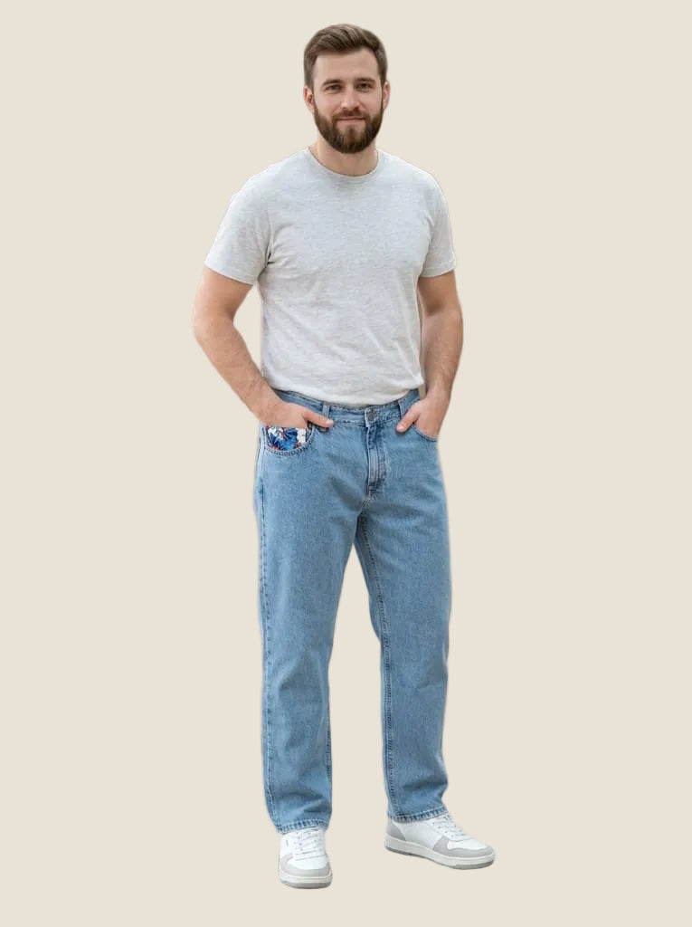 V2 Brand - Jeans Denim Lavaggio Chiaro