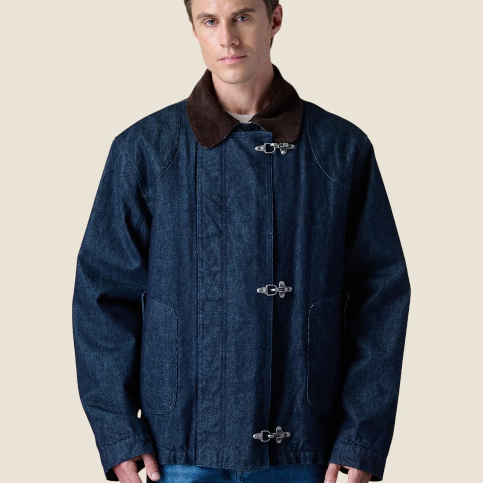 Sahariana Aviator Denim Lavaggio 0 imbottita con collo in Velluto e fodera interna in tessuto V2 (5)