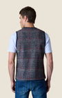 Gilet Monopetto Occhio di Pernice Premium con taschino Jeans e retro in tessuto V2 Blu (2)
