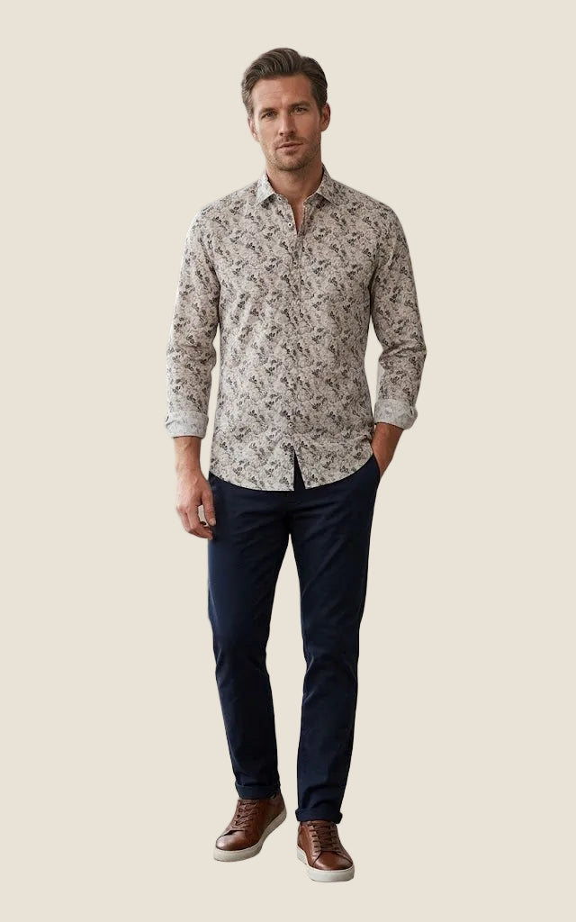Over/D - Camicia Fantasia Slim Fit