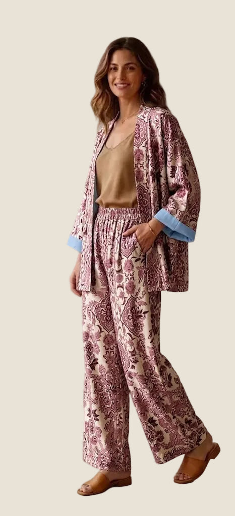 Dafne - kimono e pantalone completo