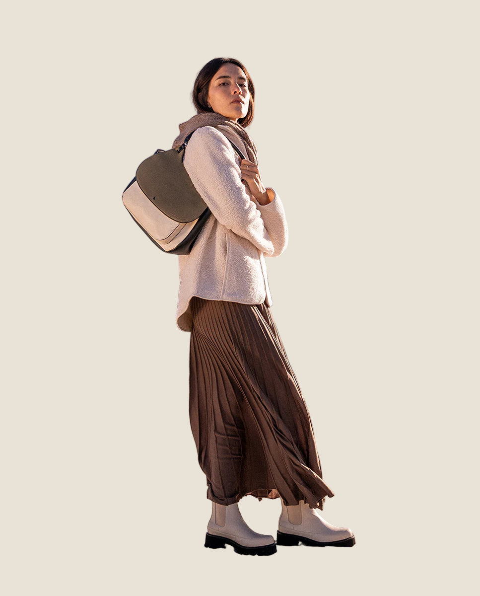 Abbacino borsa a tracolla in materiali riciclati