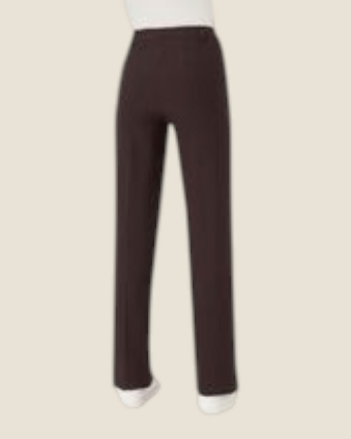 Pantalone ampio marrone Madison Shop in tessuto Compact con vita elasticizzata, vista posteriore
