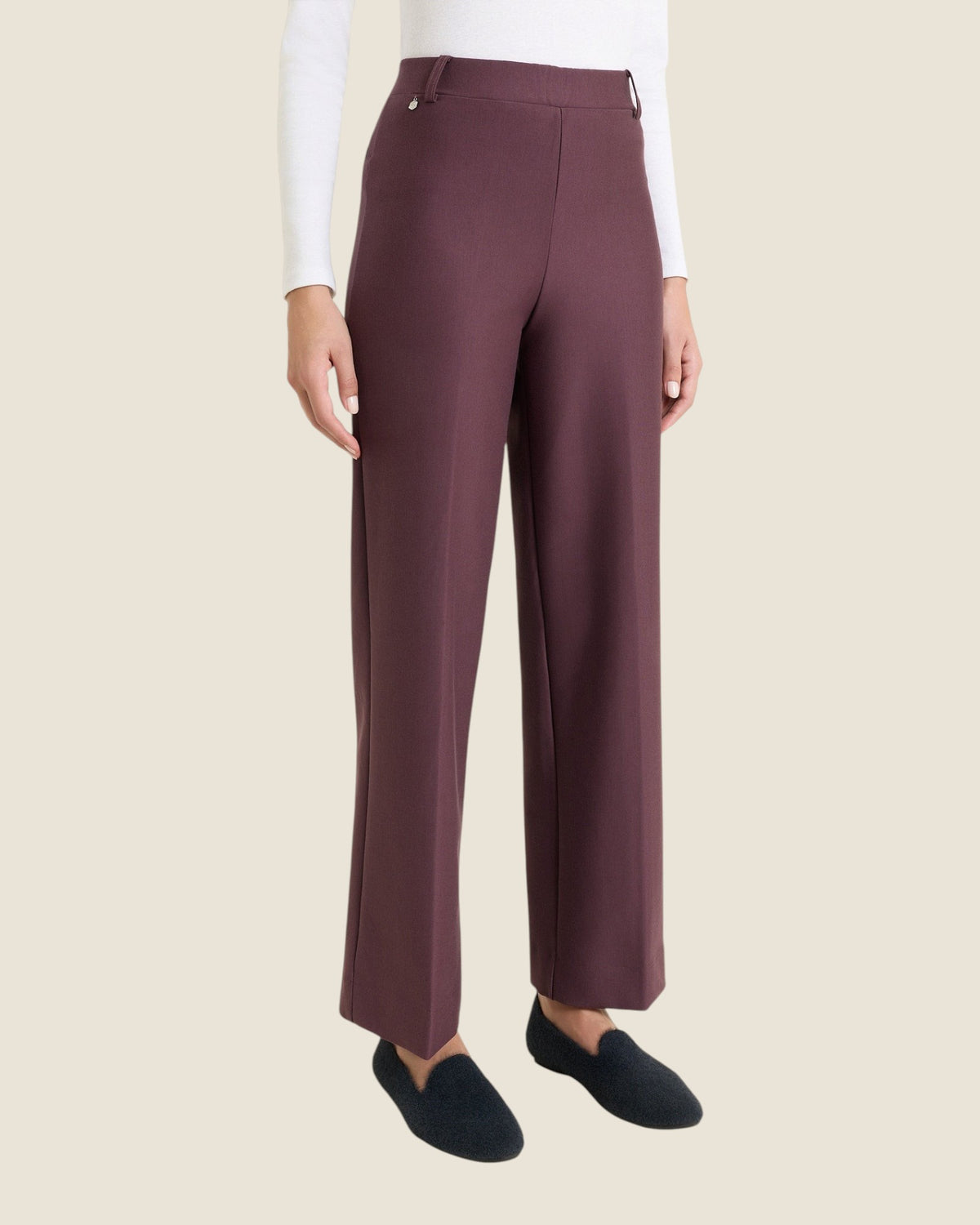 Pantalone ampio in Compact Huckleberry