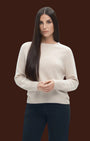 Paricollo lana cashmere senza cuc finezza 12 Perla