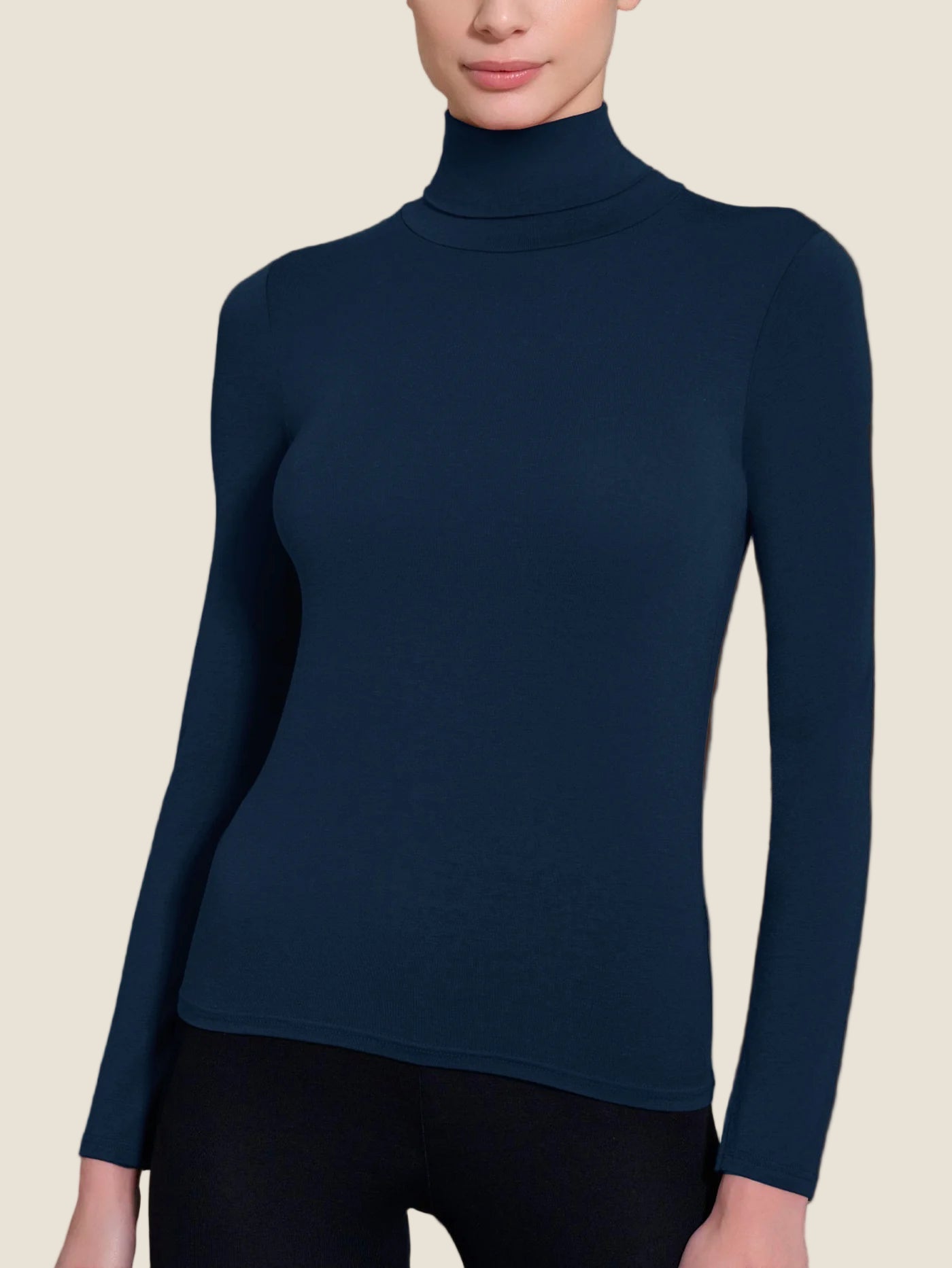 Ragno  Maglietta con collo dolcevita in filato Tenderwool