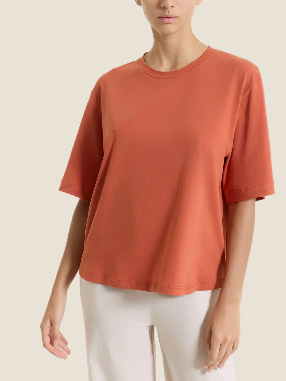 Ragno - Maglietta boxy tinta unita in Ultralight