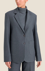 Blazer over Madison Shop grigio ardesia in tessuto compact con chiusura a due bottoni e tasche applicate