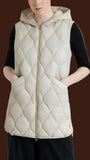 Piumino puffer smanicato con cappuccio Onion Quilt