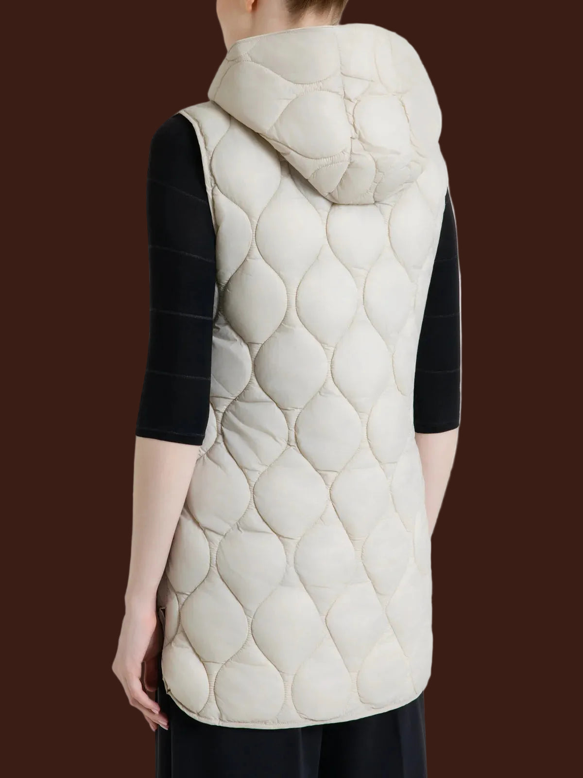 Piumino puffer smanicato con cappuccio Onion Quilt