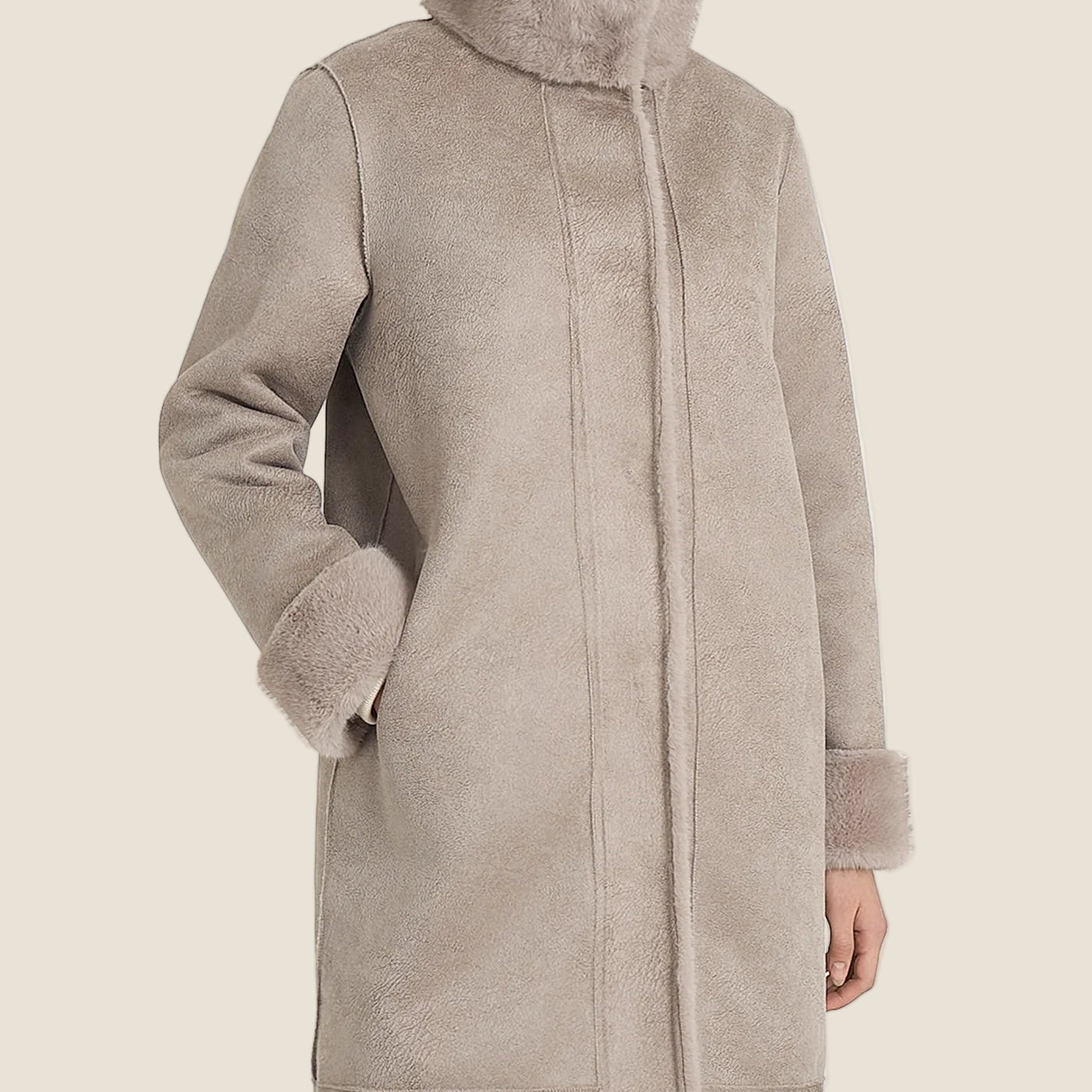 Ragno Cappotto Bottoni ecopelliccia