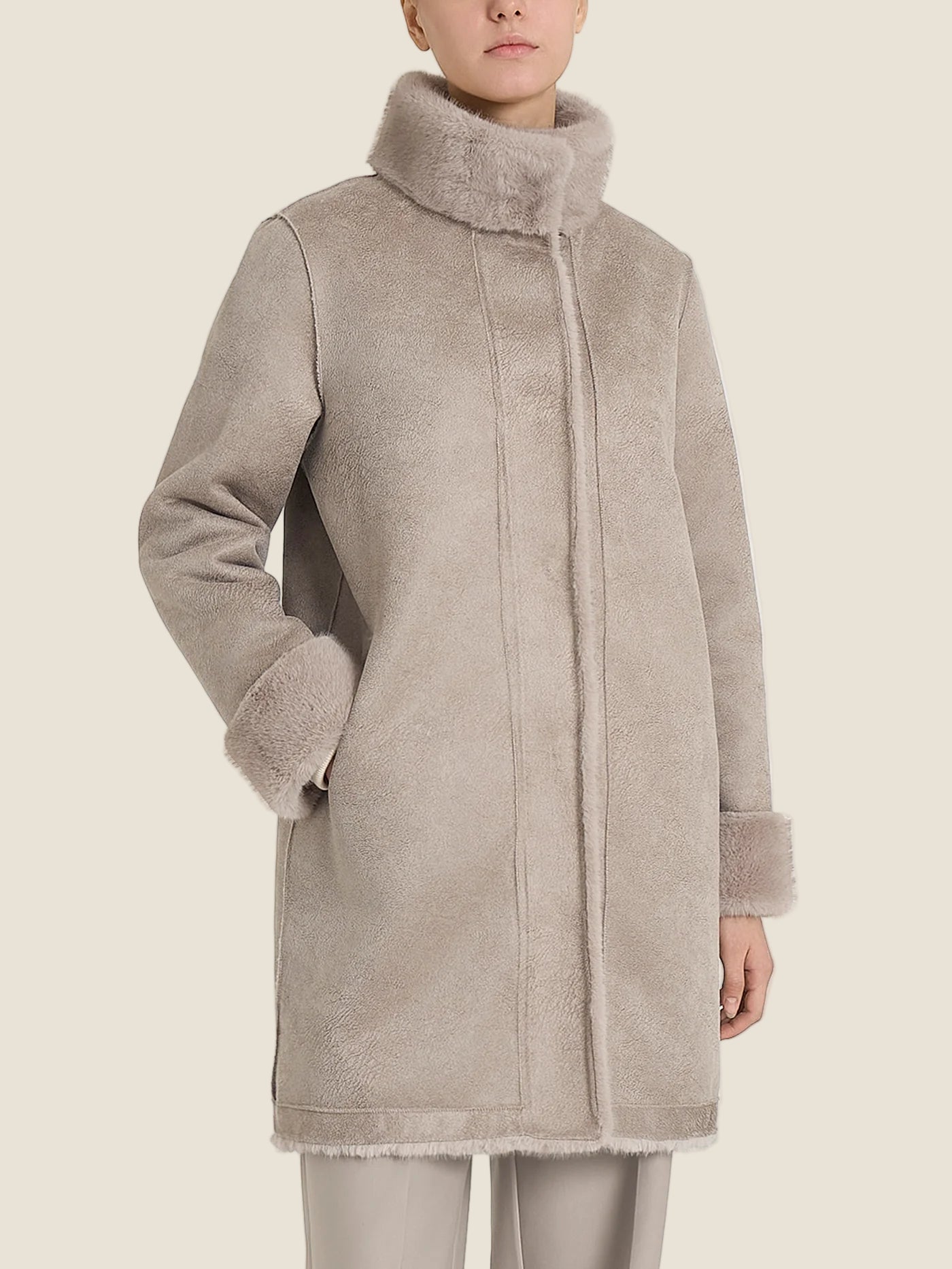 Ragno Cappotto Bottoni ecopelliccia