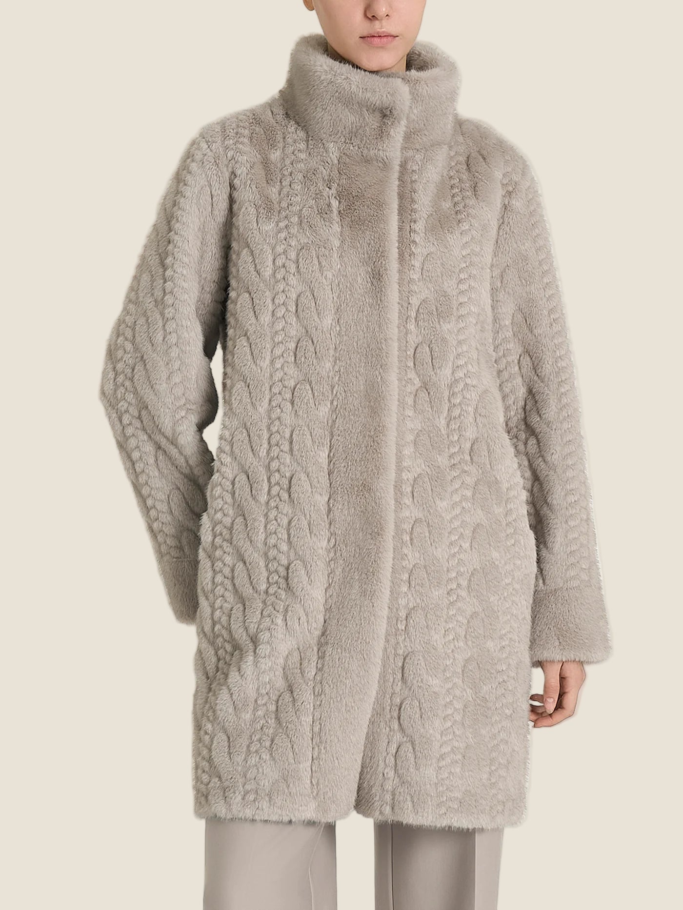 Ragno Cappotto Bottoni ecopelliccia