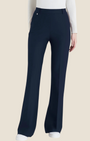 Pantalone flare blu Madison Shop in tessuto Compact con vita elasticizzata e tasche alla francese