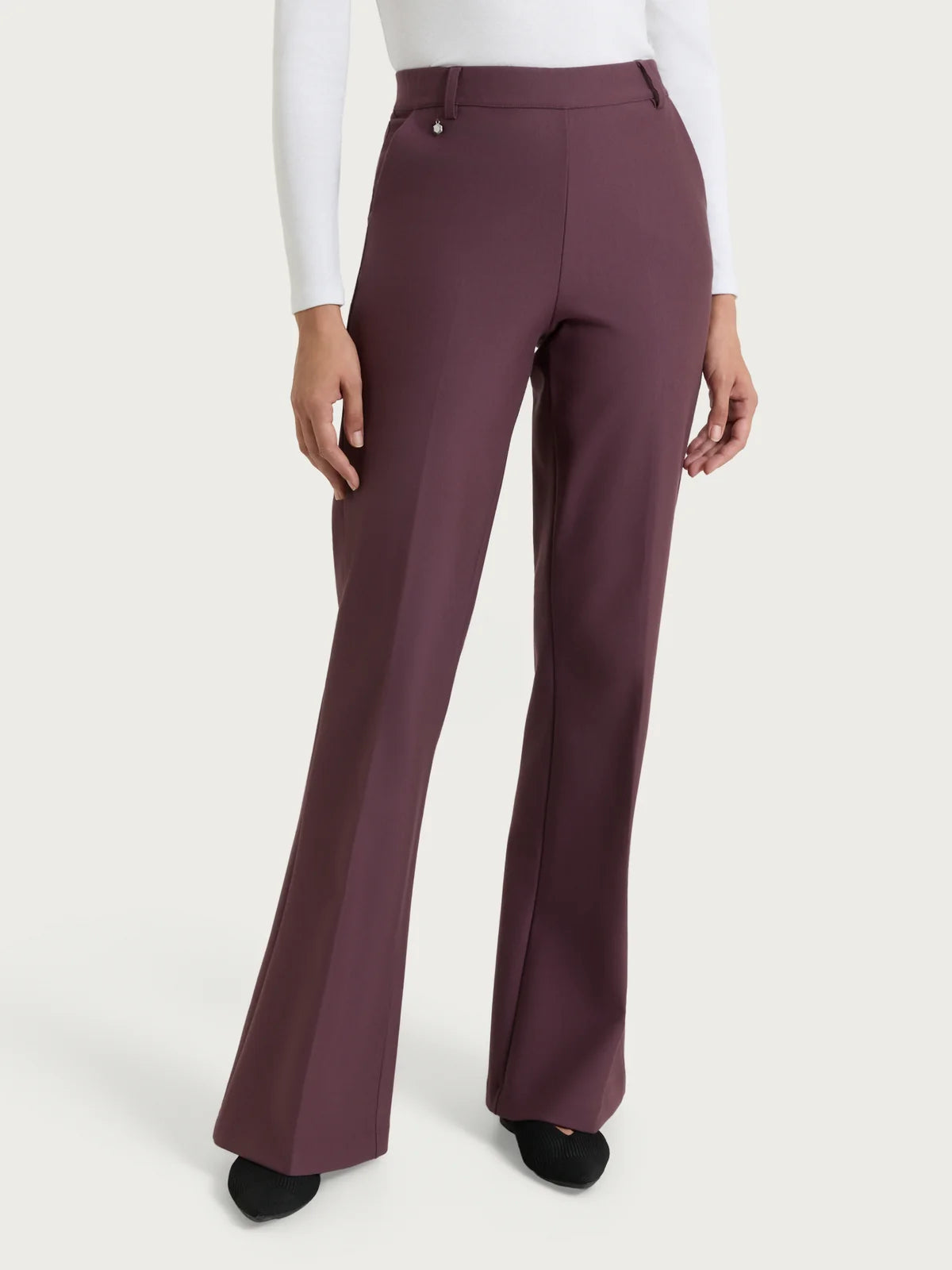 Pantalone flare con tasche in Compact