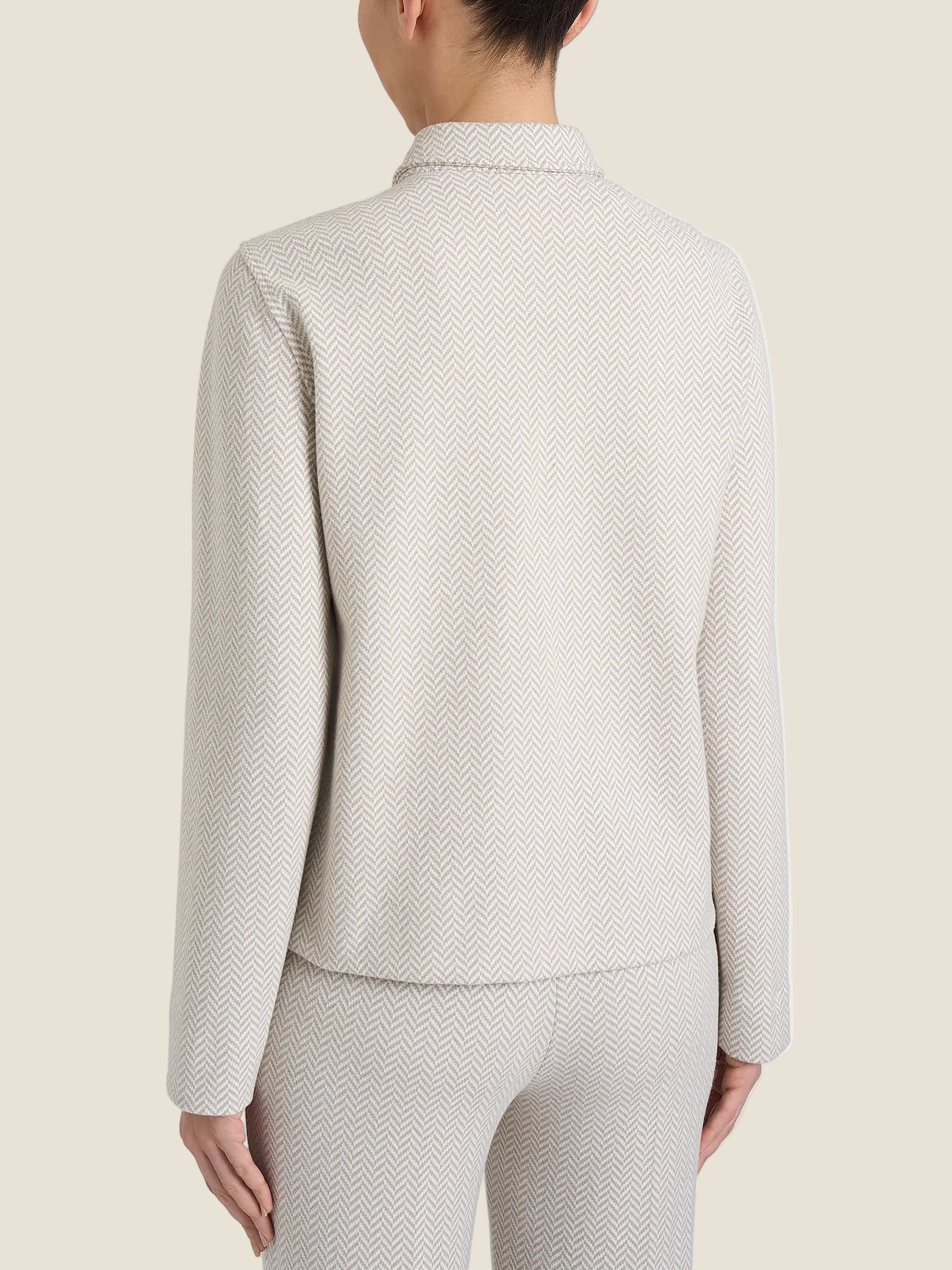 Ragno Giacca Shacket con fantasia in Eco Jacquard  Fant.Avorio