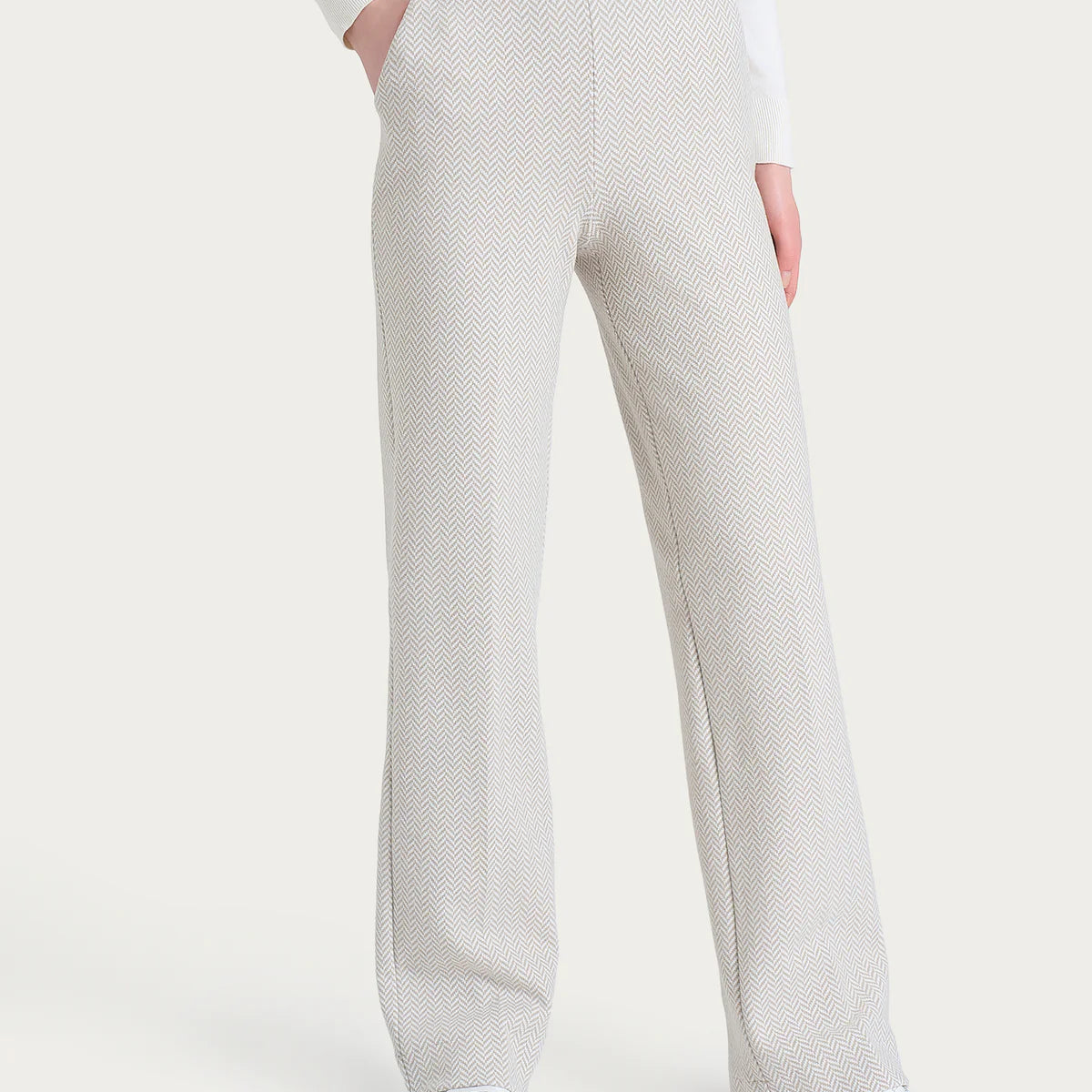 ECO JACQUARD PANTS WIDE WITH POCKETS