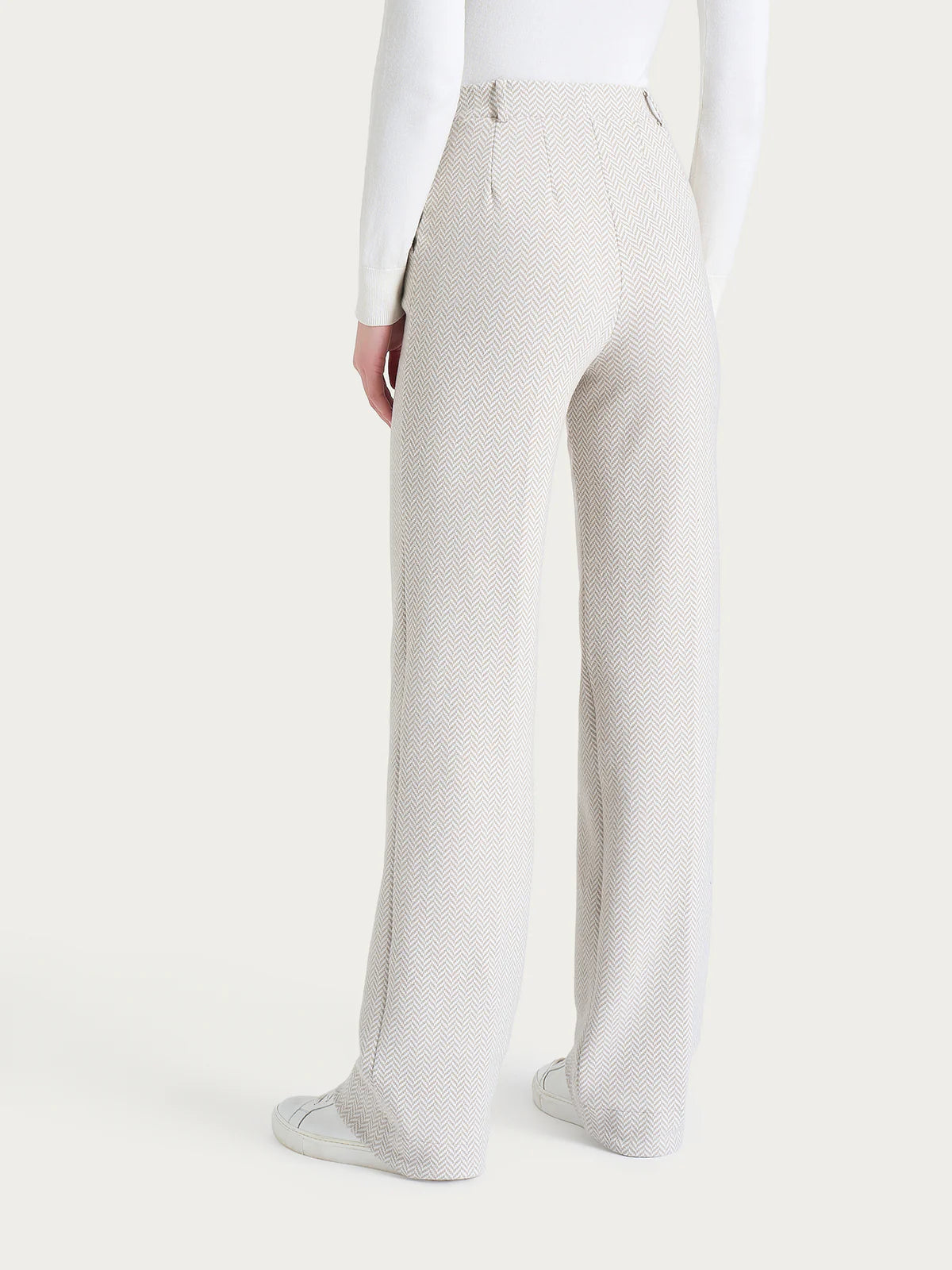 ECO JACQUARD PANTS WIDE WITH POCKETS