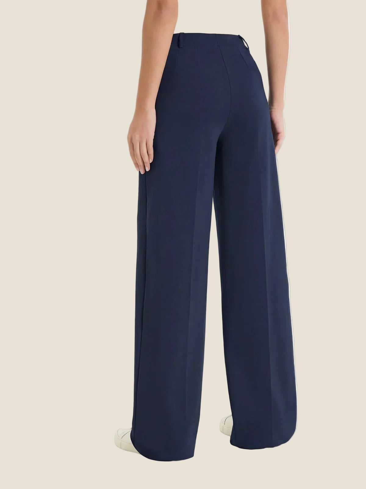 Ragno - Pantalone a palazzo con tasche in Compact Light