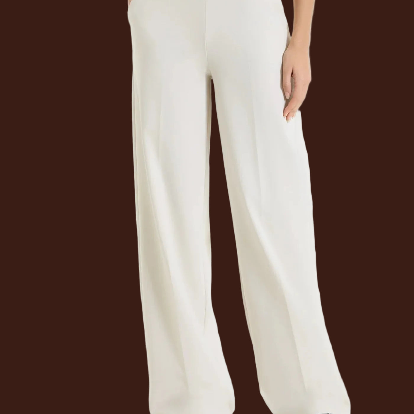 Ragno - Pantalone a palazzo con tasche in Compact Light