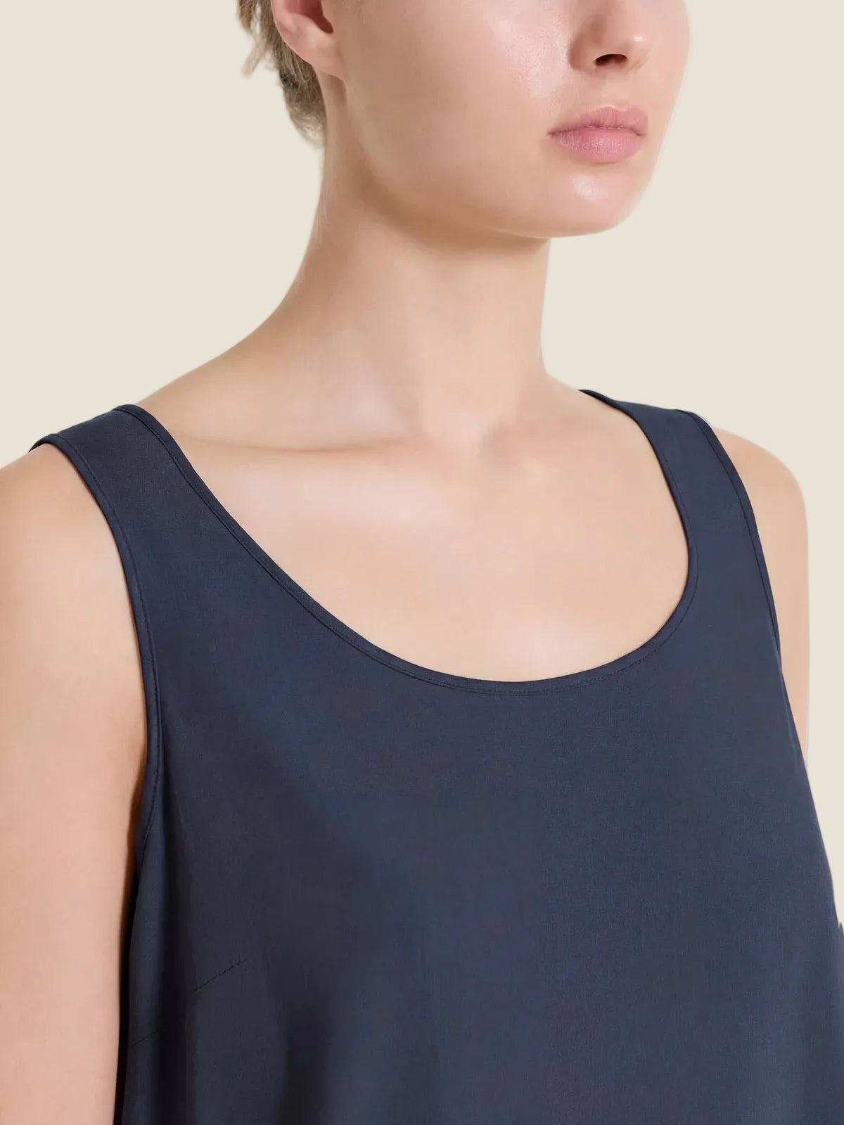 Ragno - Top con spalla larga in Voile Stretc