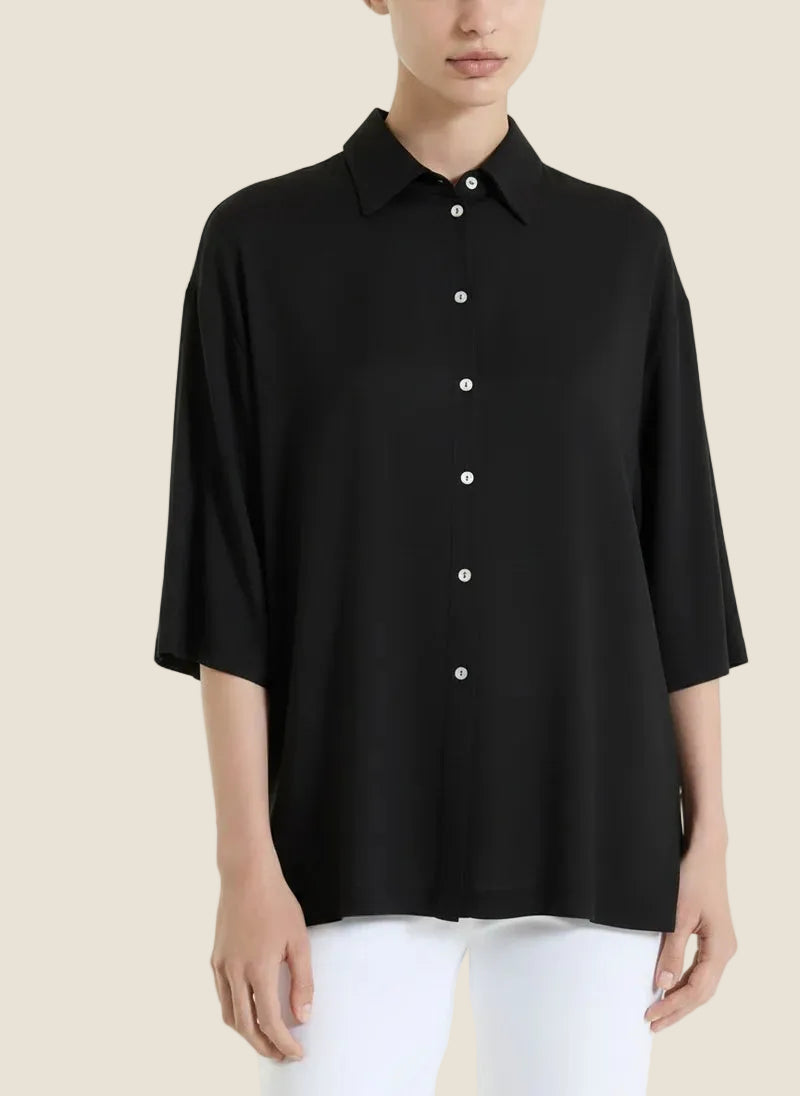 Ragno Camicia con manica 3/4 in Voile Stretch