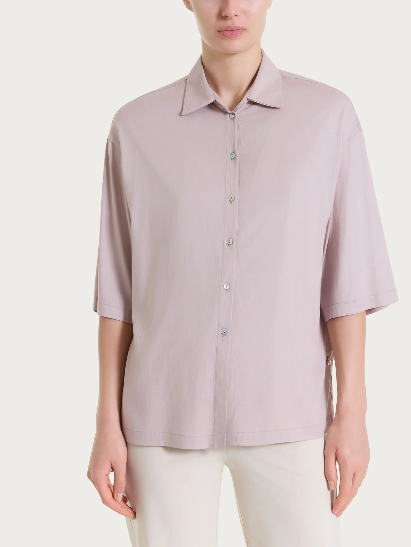 Ragno Camicia con manica 3/4 in Voile Stretch