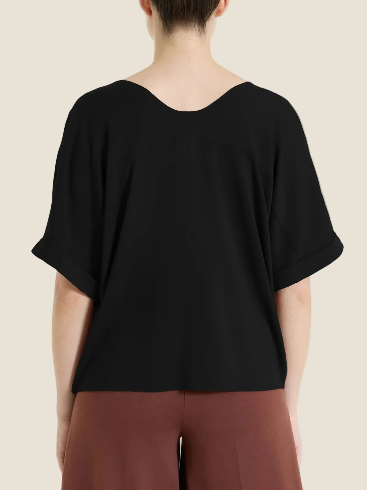 Ragno - Blusa con manica kimono in Voile Stretch
