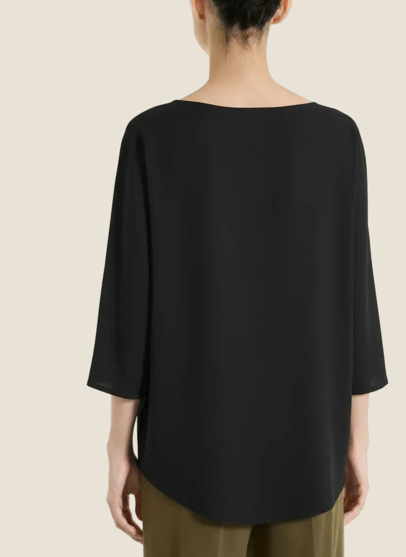 Ragno Blusa con manica 3/4 in Voile Stretch