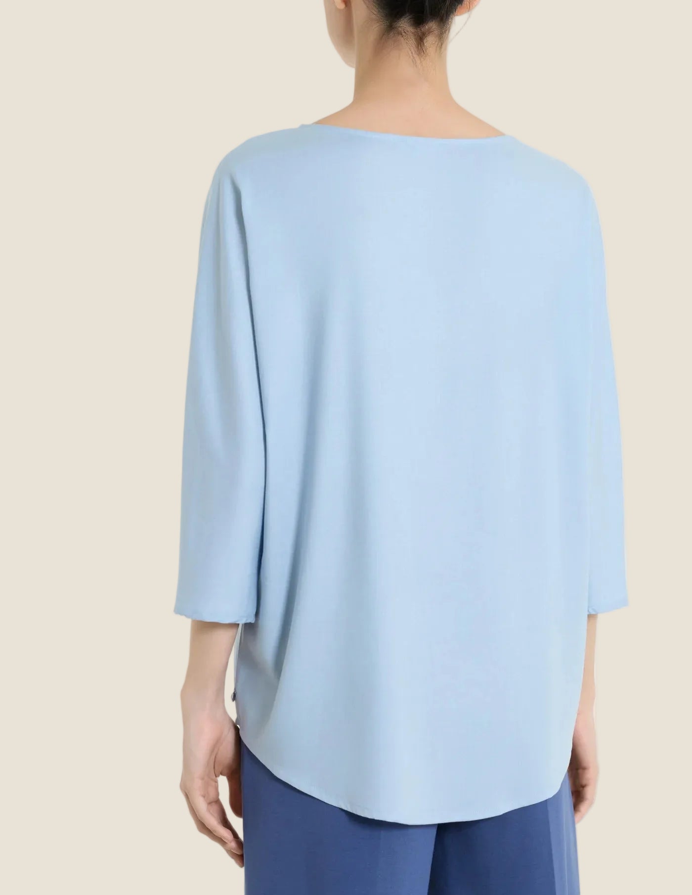 Ragno Blusa con manica 3/4 in Voile Stretch