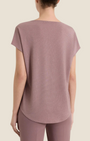 Maglietta Ragno da donna Madison Shop in Summer Light color malva con maniche kimono e finitura lurex luminosa